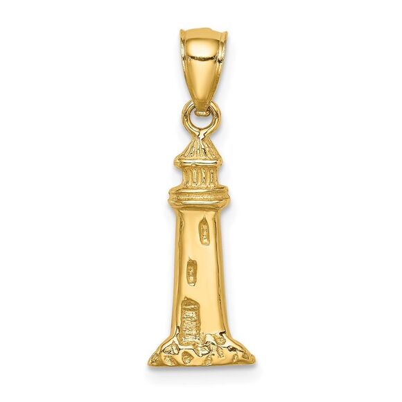 14k Yellow Gold Lighthouse Pendant,All Products : American Fashion Style Bags On Sale